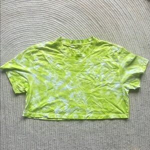 Lululemon green tie dye boxy crop!